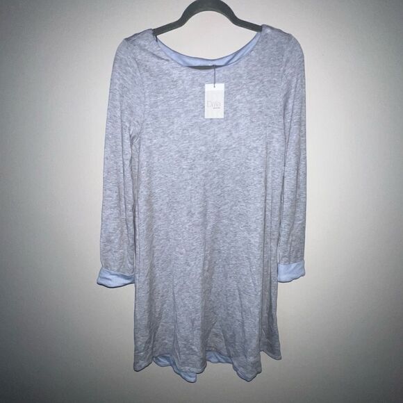 NWT Dalia Comfy Gray Longsleeve Dress - Sz M - Picture 3 of 12